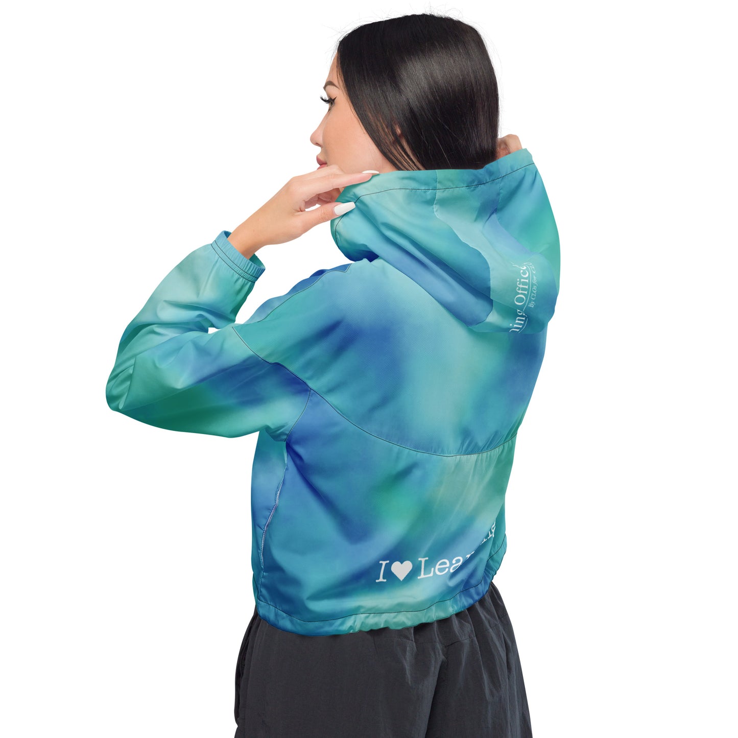 I Love Learning Cropped Windbreaker