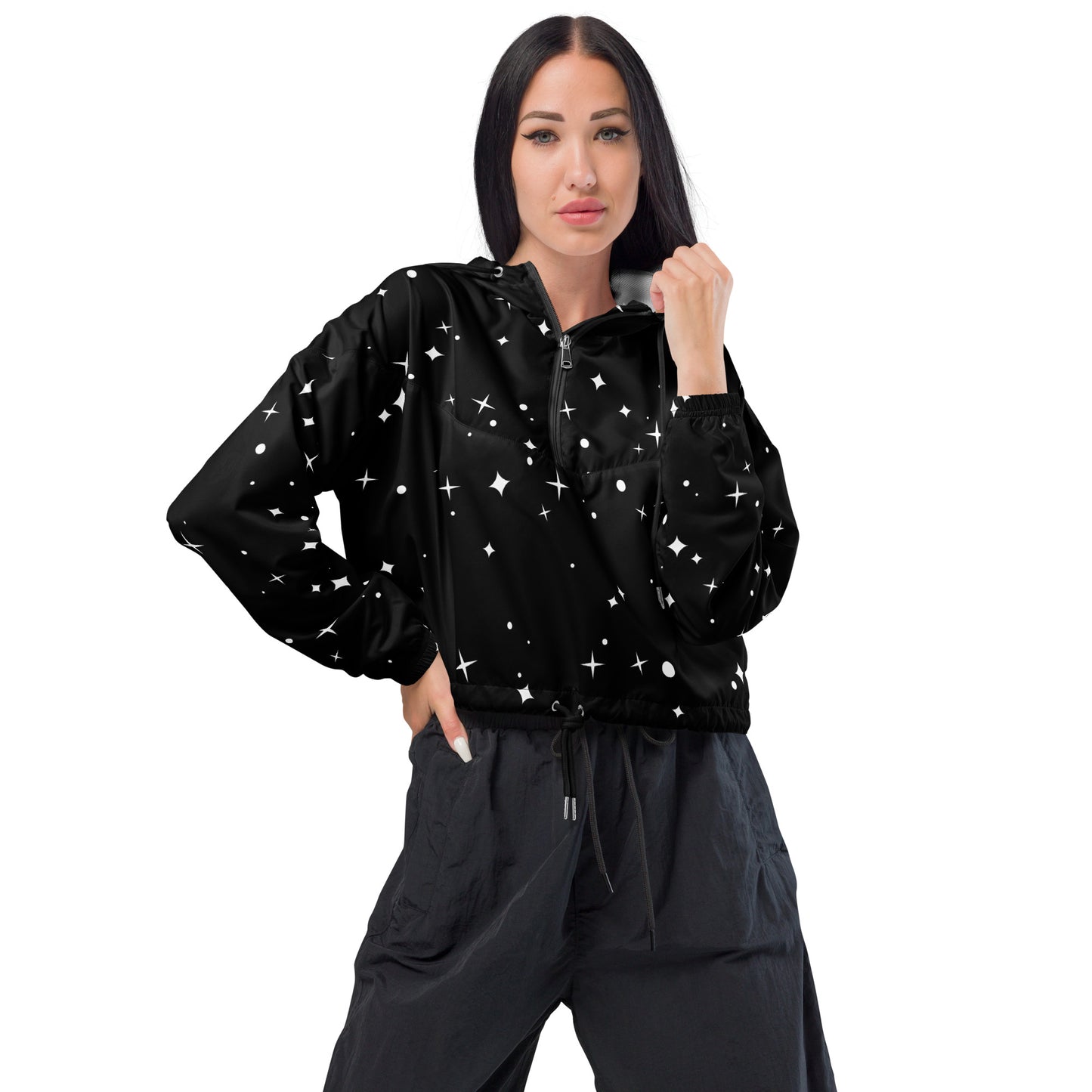 #LifeLongLearner Star Cropped Windbreaker