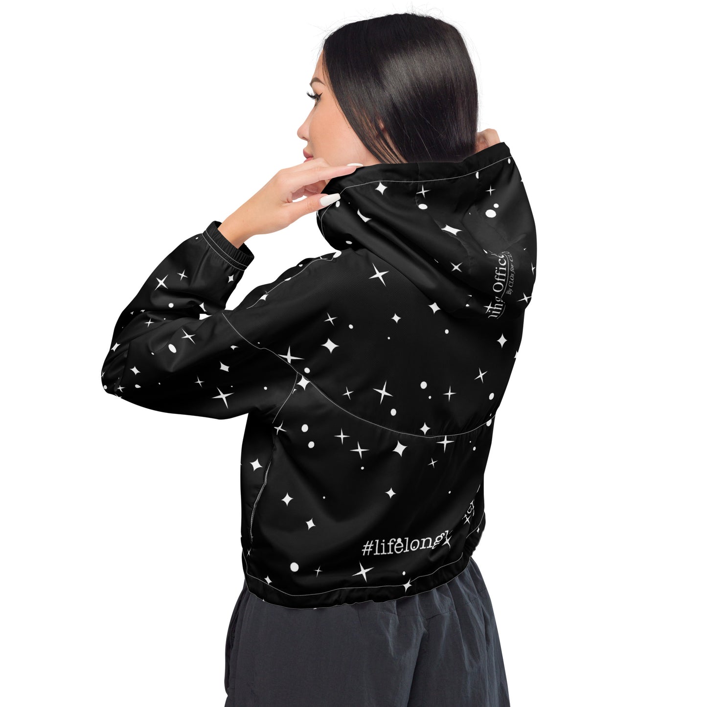 #LifeLongLearner Star Cropped Windbreaker