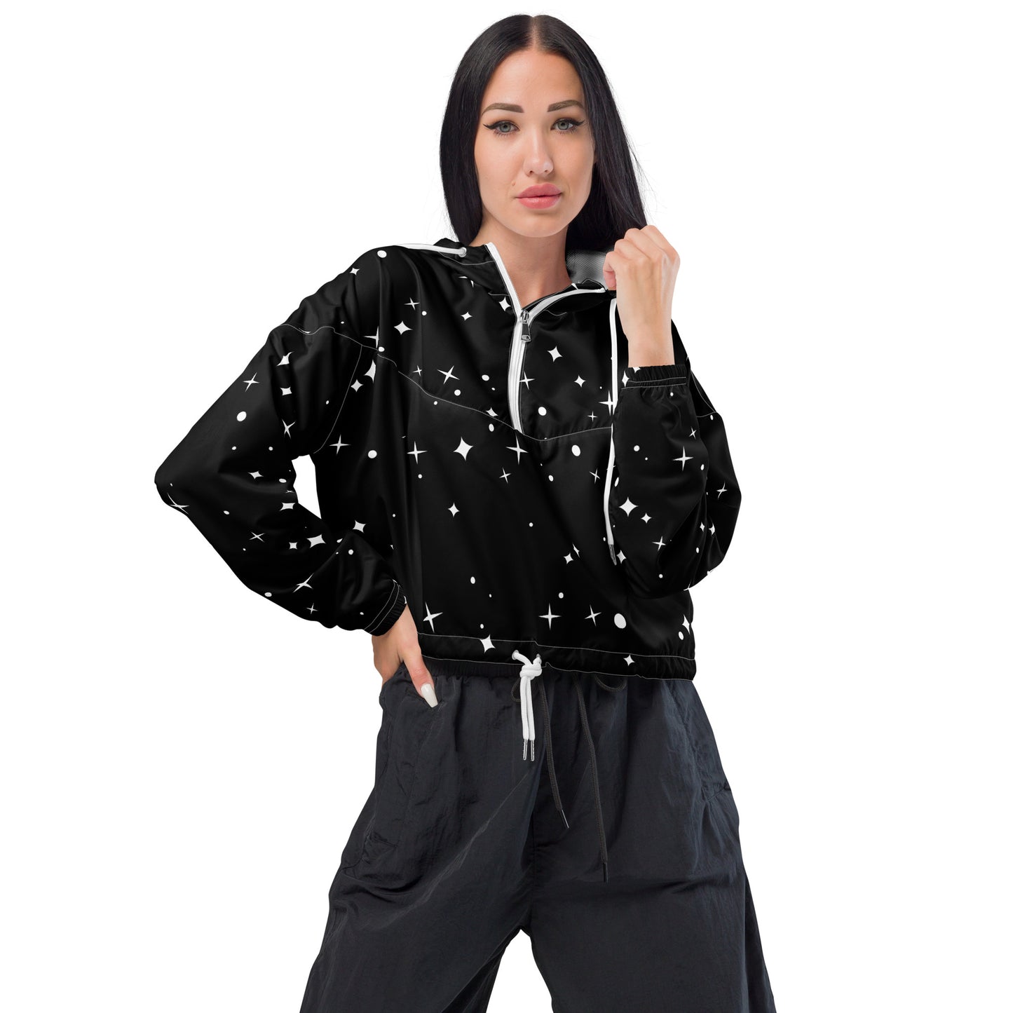 #LifeLongLearner Star Cropped Windbreaker
