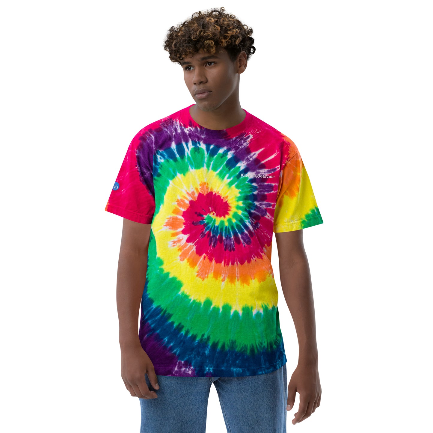#LifeLongLearner Oversized Tie-Dye T-Shirt