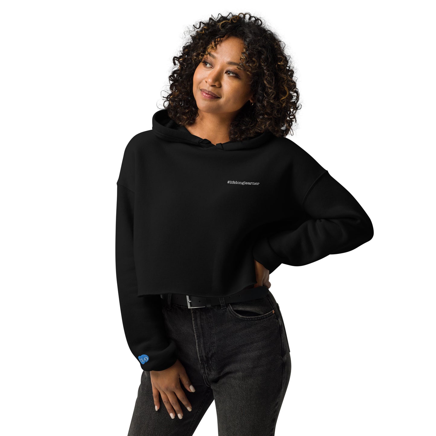 #LifeLongLearner Crop Hoodie