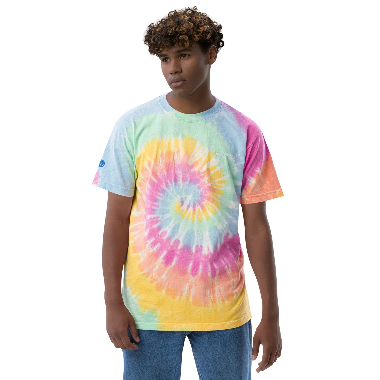 #LifeLongLearner Oversized Tie-Dye T-Shirt
