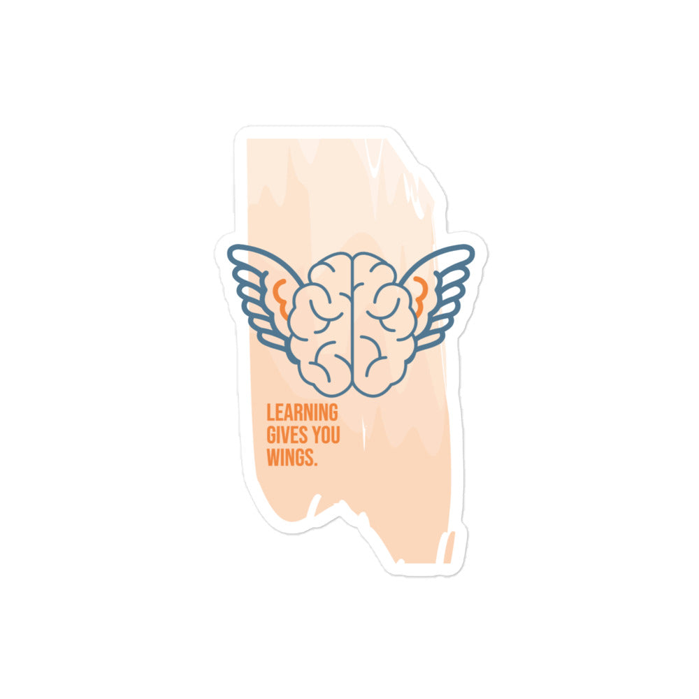 Learning Gives You Wings Sticker